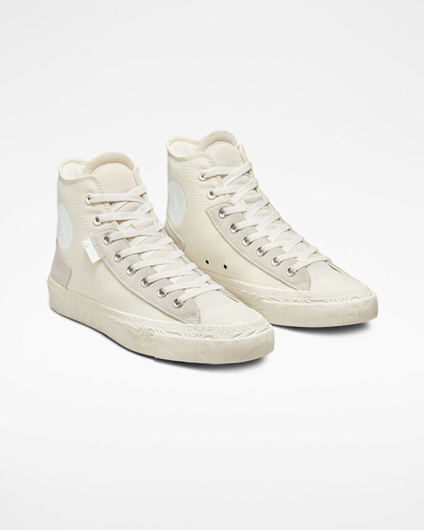 Tenis Converse Chuck Taylor Alt Star Wavy Cano Alto Feminino Bege Branco | PT I083519